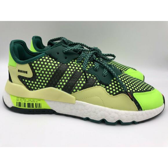 Adidas Nite Jogger Sneakers Green/White 3M Reflective EF5406 Men’s Size 12 NWT - Picture 13 of 16